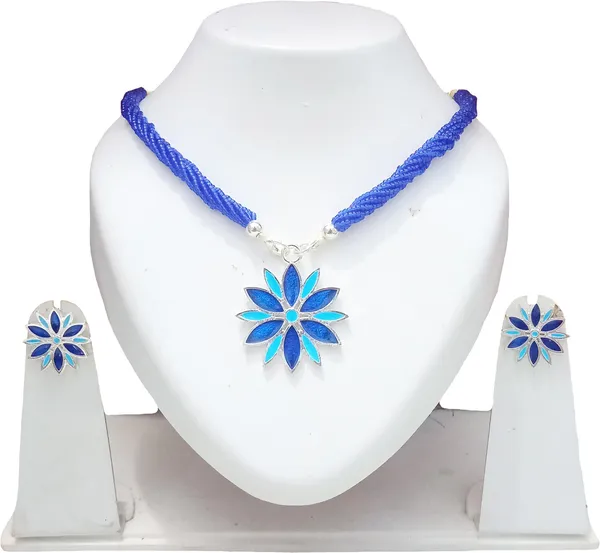Assamese_Traditional_Blue_Colour_Jewellery_Set_For_Women